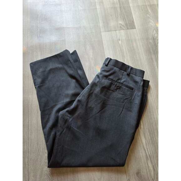 Brooks Brothers 346 Mens Wool Dress Pants 38W/30L Gray Made In Italy - Picture 2 of 9